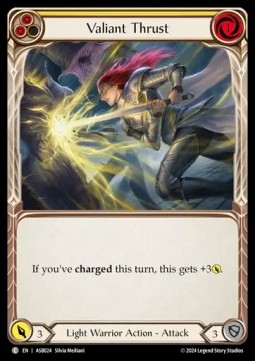 Valiant Thrust (Yellow) (Regular) - Armory Deck: Boltyn