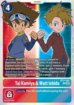 Tai Kamiya & Matt Ishida (BT17-081) (V.1) - Secret Crisis