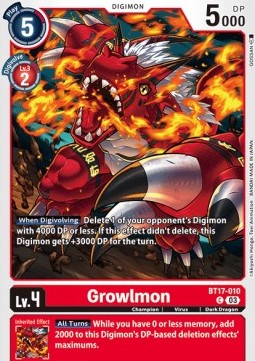 Growlmon (BT17-010) - Secret Crisis
