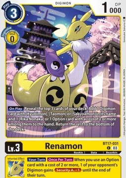 Renamon (BT17-031) - Secret Crisis