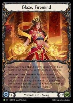 Blaze, Firemind (Cold Foil) - Hero Promos