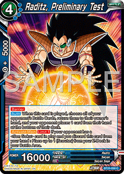 Raditz, Preliminary Test - Legend of the Dragon Balls