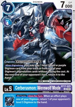 Cerberusmon: Werewolf Mode (BT17-025) - Secret Crisis