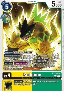 Bulkmon (BT17-034) - Secret Crisis