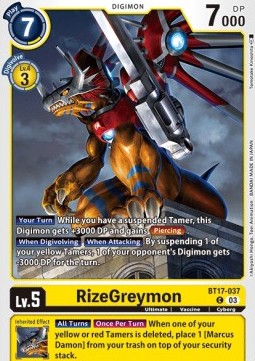 RizeGreymon (BT17-037) - Secret Crisis