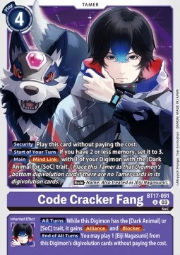 Code Cracker Fang (BT17-091) - Secret Crisis