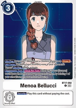 Menoa Bellucci (BT17-092) (V.1) - Secret Crisis