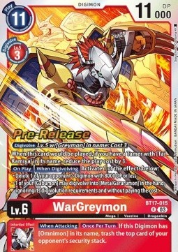 WarGreymon (BT17-015) - Promos: Secret Crisis