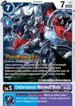 Cerberusmon: Werewolf Mode (BT17-025) - Promos: Secret Crisis