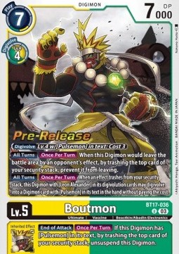 Boutmon (BT17-036) - Promos: Secret Crisis