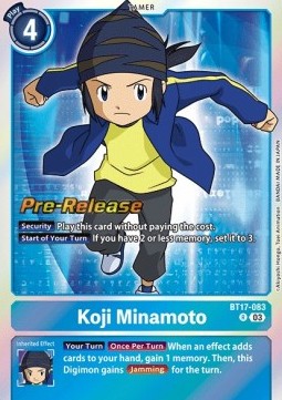 Koji Minamoto (BT17-083) - Promos: Secret Crisis