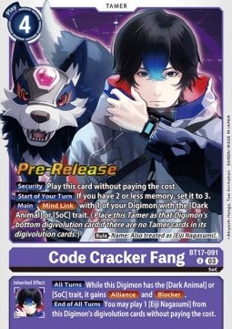 Code Cracker Fang (BT17-091) - Promos: Secret Crisis