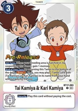 Tai Kamiya & Kari Kamiya (BT17-093) - Promos: Secret Crisis