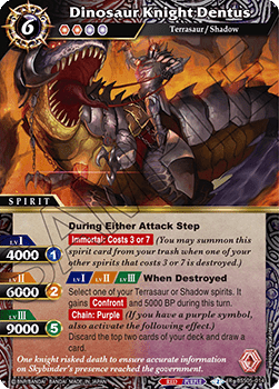 Dinosaur Knight Dentus (V.1 - Rare) - Strangers in the Sky