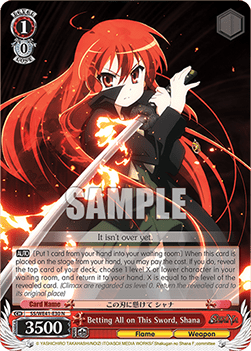 Betting All on This Sword, Shana (V.1 - Common) - Shakugan no Shana Premium Booster