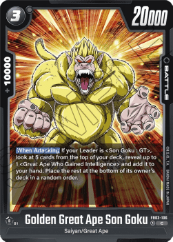 Golden Great Ape Son Goku (FB03-106) [Fusion World] - Raging Roar [Fusion World]