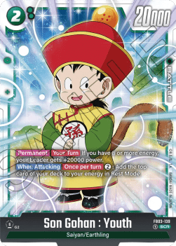 Son Gohan : Youth (FB03-139) [Fusion World] (V.1 - Secret Rare) - Raging Roar [Fusion World]