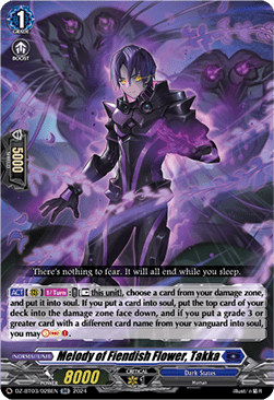 Melody of Fiendish Flower, Takka [D-Format] (V.1 - Double Rare) - Dimensional Transcendence