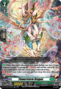 Flowerstorm Dragon [D-Format] (V.1 - Double Rare) - Dimensional Transcendence