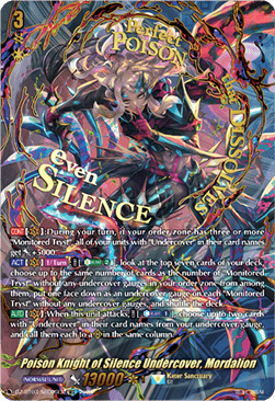 Poison Knight of Silence Undercover, Mordalion [D-Format] (V.3 - Secret Rare) - Dimensional Transcendence