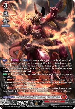 Fiery Immolation Dragon, Kotihblaze [D-Format] (V.4 - Silver Rare) - Dimensional Transcendence