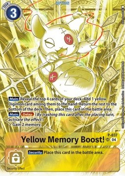 Yellow Memory Boost! (P-037) - Starter Deck: Fable Waltz