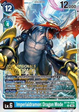 Imperialdramon: Dragon Mode (BT16-028) (V.1) - Championship 2024 Promos