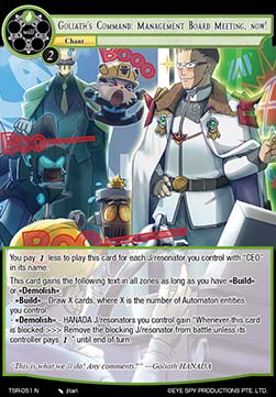 Goliath's Command: Management Board Meeting, now! - The Battle at the Sacred Ruins