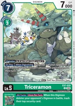 Triceramon (EX7-035) (V.1) - Digimon Liberator