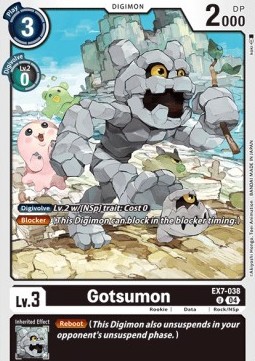 Gotsumon (EX7-038) (V.1) - Digimon Liberator