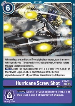 Hurricane Screw Shot (EX7-071) (V.1) - Digimon Liberator