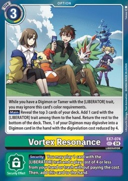 Vortex Resonance (EX7-074) (V.1) - Digimon Liberator