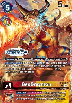 GeoGreymon (BT13-012) - Special Tournament Promos