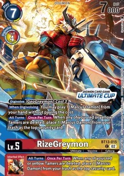 RizeGreymon (BT13-015) - Special Tournament Promos