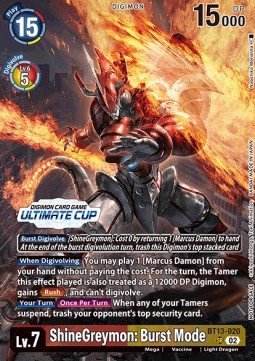 ShineGreymon: Burst Mode (BT13-020) - Special Tournament Promos