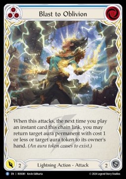 Blast to Oblivion (Blue) (Rainbow Foil) - Rosetta