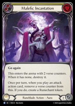 Malefic Incantation (Yellow) (Regular) - Rosetta