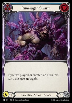 Runerager Swarm (Blue) (Rainbow Foil) - Rosetta