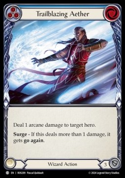 Trailblazing Aether (Blue) (Rainbow Foil) - Rosetta