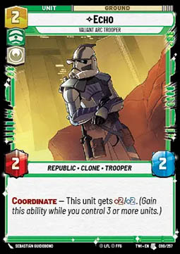 Echo, Valiant ARC Trooper - Twilight of the Republic