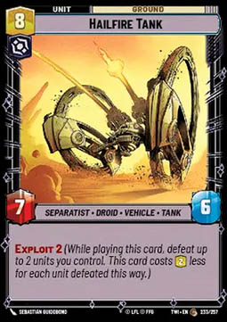 Hailfire Tank - Twilight of the Republic