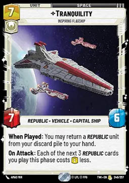 Tranquility, Inspiring Flagship - Twilight of the Republic
