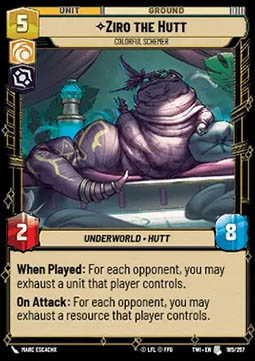 Ziro the Hutt, Colorful Schemer - Twilight of the Republic