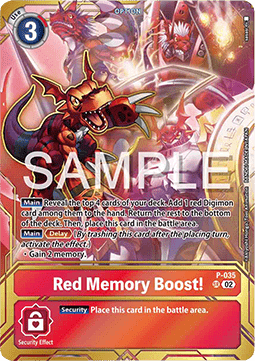 Red Memory Boost! (P-035) - Digimon Products