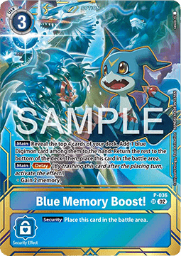 Blue Memory Boost! (P-036) - Digimon Products