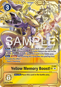 Yellow Memory Boost! (P-037) - Digimon Products