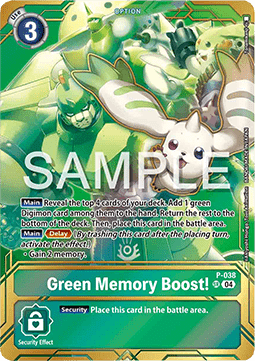 Green Memory Boost! (P-038) - Digimon Products