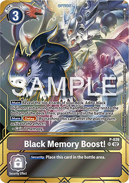 Black Memory Boost! (P-039) - Digimon Products