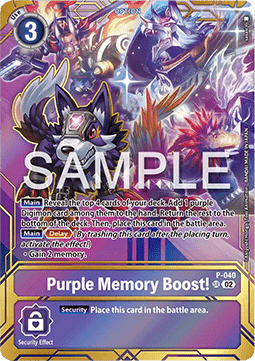 Purple Memory Boost! (P-040) - Digimon Products