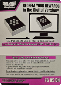 Online Code Card (Starter Deck) (FS05) - Starter Deck: Bardock [Fusion World]